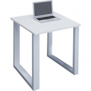 Preisvergleich für Stühle & Tische: "Schreibtisch Computertisch Arbeitstisch Büro Möbel PC Tisch ""Lona"", 80 x 80 cm" weiß