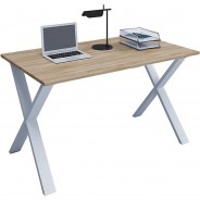 Preisvergleich für Stühle & Tische: "Schreibtisch Computertisch Arbeitstisch Büro Möbel PC Tisch ""Lona X"", 110 x 50 cm" braun