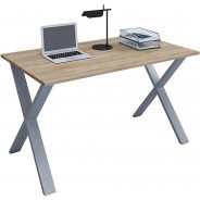 Preisvergleich für Stühle & Tische: "Schreibtisch Computertisch Arbeitstisch Büro Möbel PC Tisch ""Lona X"", 110 x 50 cm" braun