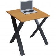 Preisvergleich für Stühle & Tische: "Schreibtisch Computertisch Arbeitstisch Büro Möbel PC Tisch ""Lona X"", 80 x 80 cm" braun