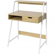 Preisvergleich für Stühle & Tische: Schreibtisch Jugend, mit Ablage und Fach natur  Kinder