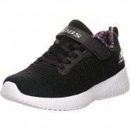 Preisvergleich für Schuhe: Schuhe Kinderschuhe Bobs Charm League Klettschuh Kinderschuhe Textil Logoprint Halbschuhe schwarz Gr. 29 Mädchen Kinder