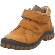 Preisvergleich für Schuhe: Jungen Schnürhalbschuhe Klettschuh Kinderschuhe Glattleder uni Halbschuhe cognac Gr. 32 Jungen Kinder