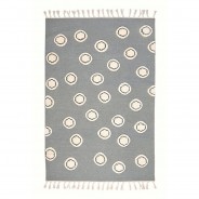 Preisvergleich für Heimtextilien: Schurwollteppich Ring, grau/natur, 120x180 cm Gr. 120 x 180