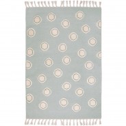 Preisvergleich für Heimtextilien: Schurwollteppich Ring, mint/natur, 120x180 cm Gr. 120 x 180