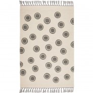 Preisvergleich für Heimtextilien: Schurwollteppich Ring, natur/grau, 160x230 cm Gr. 160 x 230