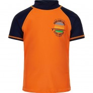 Preisvergleich für Bademode: Schwimmshirt Jungen orange-kombi Gr. 152  Kinder