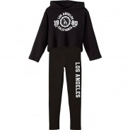Preisvergleich für Hosen: Set Jogginganzug + Leggings NKFVIALA  schwarz Gr. 152 Mädchen Kinder