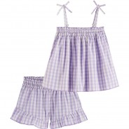 Preisvergleich für Oberteile: Set Top + Shorts , Organic Cotton helllila Gr. 152 Mädchen Kinder
