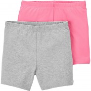 Preisvergleich für Hosen: Shorts Doppelpack  rosa/grau Gr. 116/122 Mädchen Kinder