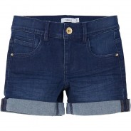 Preisvergleich für Hosen: Shorts Slim fit NKFSALLI , Bundweite SLIM blue denim Gr. 152 Mädchen Kinder