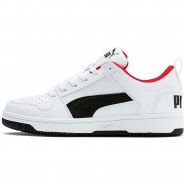 Preisvergleich für Schuhe: Sneakers Low PUMA REBOUND LAYUP LO SL JR  weiß-kombi Gr. 35,5 Mädchen Kinder