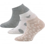 Preisvergleich für Strumpfwaren: Sneakersocken 3er Pack  beige Gr. 23-26 Mädchen Kleinkinder