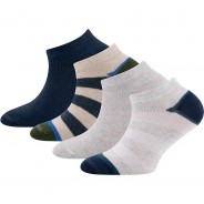 Preisvergleich für Strumpfwaren: Sneakersocken 4er Pack  blau/grau Gr. 23-26 Jungen Kleinkinder