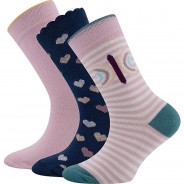 Preisvergleich für Strumpfwaren: Socken 3er Pack  blau Gr. 23-26 Mädchen Kleinkinder