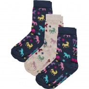 Preisvergleich für Strumpfwaren: Socken 3er Pack  blau/beige Gr. 27-30 Mädchen Kinder