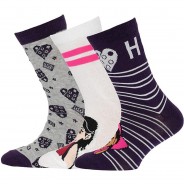 Preisvergleich für Strumpfwaren: Socken 3er Pack  dunkelblau Gr. 31-33 Mädchen Kinder