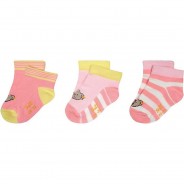 Preisvergleich für Strumpfwaren: Socken 3er Pack Sneaker mit Teddybärmotiv Haussocken rosa Gr. 20