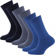 Preisvergleich für Strumpfwaren: Socken 6er Pack  blau Gr. 23-26 Jungen Kleinkinder