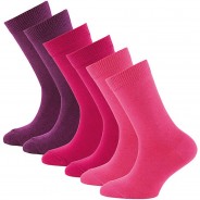 Preisvergleich für Strumpfwaren: Socken 6er Pack  pink Gr. 23-26 Mädchen Kleinkinder