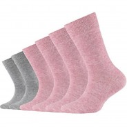 Preisvergleich für Strumpfwaren: Socken 6er Pack  rosa/grau Gr. 31-34 Mädchen Kinder