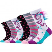 Preisvergleich für Strumpfwaren: Socken CASUAL UNICORN 6er Pack  mehrfarbig Gr. 27-30 Mädchen Kinder