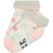 Preisvergleich für Strumpfwaren: Socken mit Blumen-Muster Haussocken rosa Gr. 16 Mädchen Kinder