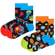Preisvergleich für Strumpfwaren: Socken SPACETIME Doppelpack  blau/rot Gr. 24-26 Jungen Kleinkinder
