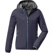 Preisvergleich für Jacken & Outdoorkleidung: Soft Shell Jacke KOS 164 GRLS SFTSHLL JCKT Softshelljacken blau/grau Gr. 116 Mädchen Kinder