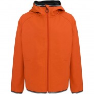 Preisvergleich für Jacken & Outdoorkleidung: Softshell Jacke Smoothie mit Kapuze reflektierendes Badge Kinder orange Gr. 128/134  Kinder