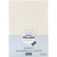 Preisvergleich für Babybettwäsche: Spannbetttuch Jersey ecru 70/140 Gr. 70 x 140
