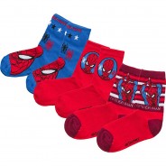 Preisvergleich für Strumpfwaren: Spider-Man Socken 3er Pack  rot-kombi Gr. 23-26 Jungen Kinder