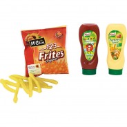 Preisvergleich für Spielzeug: Pommes - Frites - Sortiment mit Ketchup und Mayo