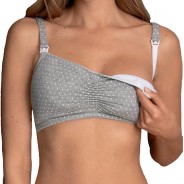 Preisvergleich für Mode für Mamas: Still BH ohne Bügel Miss Debby Still-BHs grau Gr. 75C Damen Erwachsene