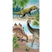 Preisvergleich für Heimtextilien: Strand- & Badetuch Dino, 75x150 cm mehrfarbig Gr. 75 x 150