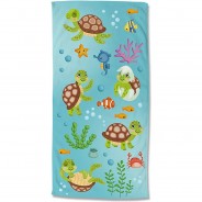 Preisvergleich für Heimtextilien: Strand- und Badetuch Turtles, 75 x 150 cm mehrfarbig