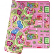 Preisvergleich für Heimtextilien: Straßenteppich Beidseitig Girls Spielteppiche rosa Gr. 160 x 240