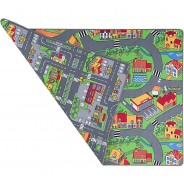 Preisvergleich für Heimtextilien: Straßenteppich Beidseitig Metropolis Spielteppiche bunt Gr. 200 x 300