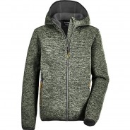 Preisvergleich für Oberteile: Strickfleecejacke KOW 25 BYS KNTFLC JCKT mit Kapuze  dunkelgrün Gr. 128 Jungen Kinder