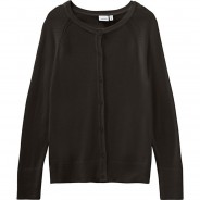 Preisvergleich für Oberteile: Strickjacke NKFVIONI  schwarz Gr. 158/164 Mädchen Kinder