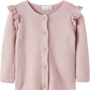 Preisvergleich für Oberteile: Strickjacke NMFLITINE , Organic Cotton lila Gr. 98 Mädchen Kleinkinder