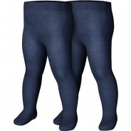 Preisvergleich für Strumpfwaren: Strumpfhose uni Doppelpack Krabbelstrumpfhosen Kinder dunkelblau Gr. 98/104  Kleinkinder