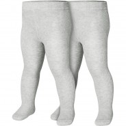 Preisvergleich für Strumpfwaren: Strumpfhose uni Doppelpack Krabbelstrumpfhosen Kinder grau Gr. 98/104  Kleinkinder
