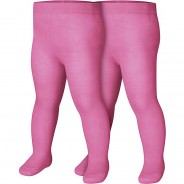 Preisvergleich für Strumpfwaren: Strumpfhose uni Doppelpack Krabbelstrumpfhosen  pink Gr. 86/92 Mädchen Kleinkinder