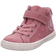 Preisvergleich für Schuhe: Mädchen Sneaker Schuhe Swan-Tex Klettschuh Kinderschuhe Ziersteine Veloursleder uni Halbschuhe rosa/lila Gr. 34 Mädchen Kinder