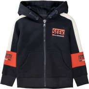 Preisvergleich für Oberteile: Sweatjacke  dunkelblau Gr. 104/110 Jungen Kinder