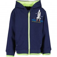 Preisvergleich für Oberteile: Sweatjacke  dunkelblau Gr. 128 Jungen Kinder