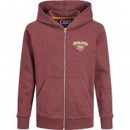 Preisvergleich für Oberteile: Sweatjacke JJSTAMP  dunkelrot Gr. 164 Jungen Kinder
