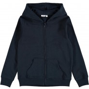 Preisvergleich für Oberteile: Sweatjacke NKMNESWEAT , Organic Cotton dunkelblau Gr. 134/140 Jungen Kinder
