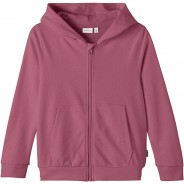 Preisvergleich für Oberteile: Sweatjacke , Organic Cotton bordeaux Gr. 98 Mädchen Kleinkinder